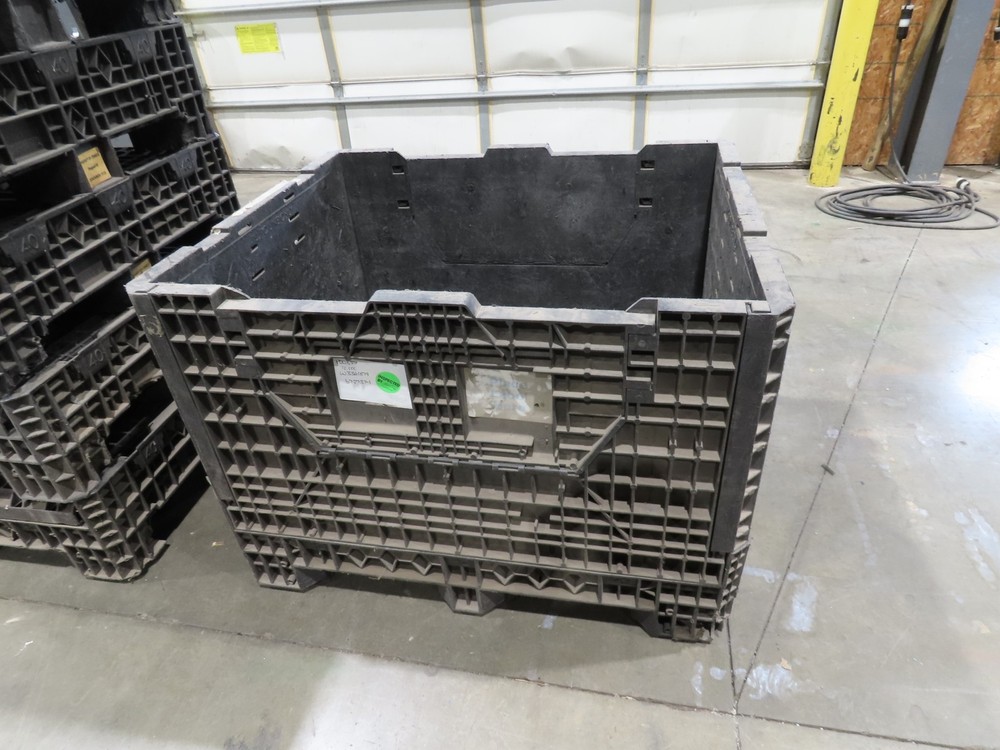 HPJ BulkPak Collapsible Bulk Container Bin 25.5 cu-ft 48 x 40" Stackable Tote