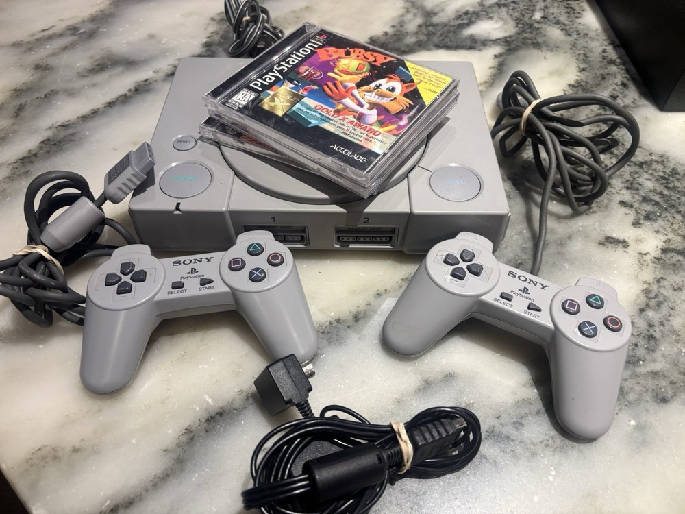 Sony PlayStation 1 With Three Games