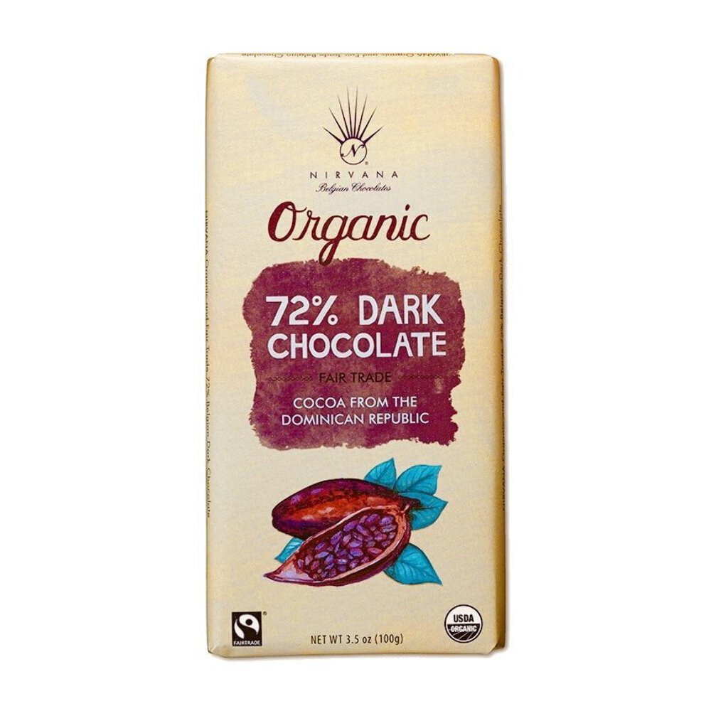Nirvana 72% Dark Chocolate Bar