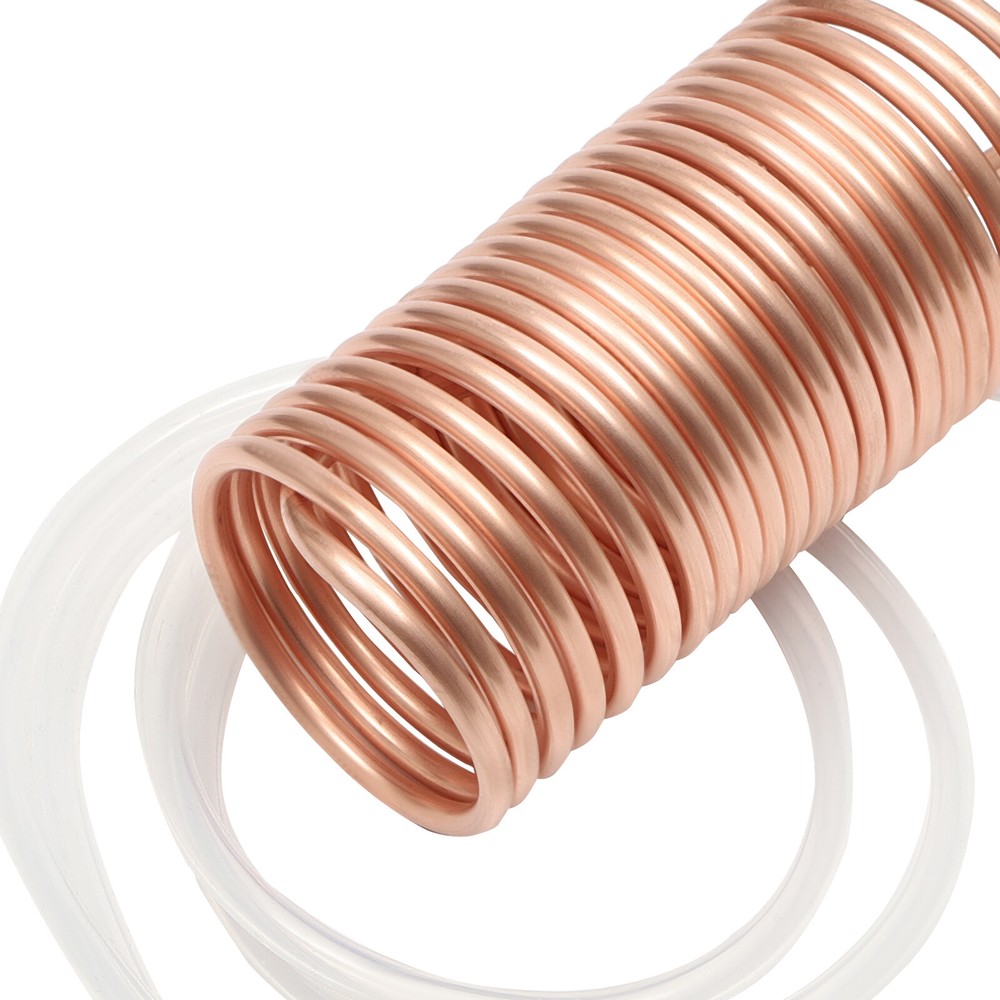 Immersion Wort Chiller For Homebrew Food-grade Red Copper & Silicone Tube