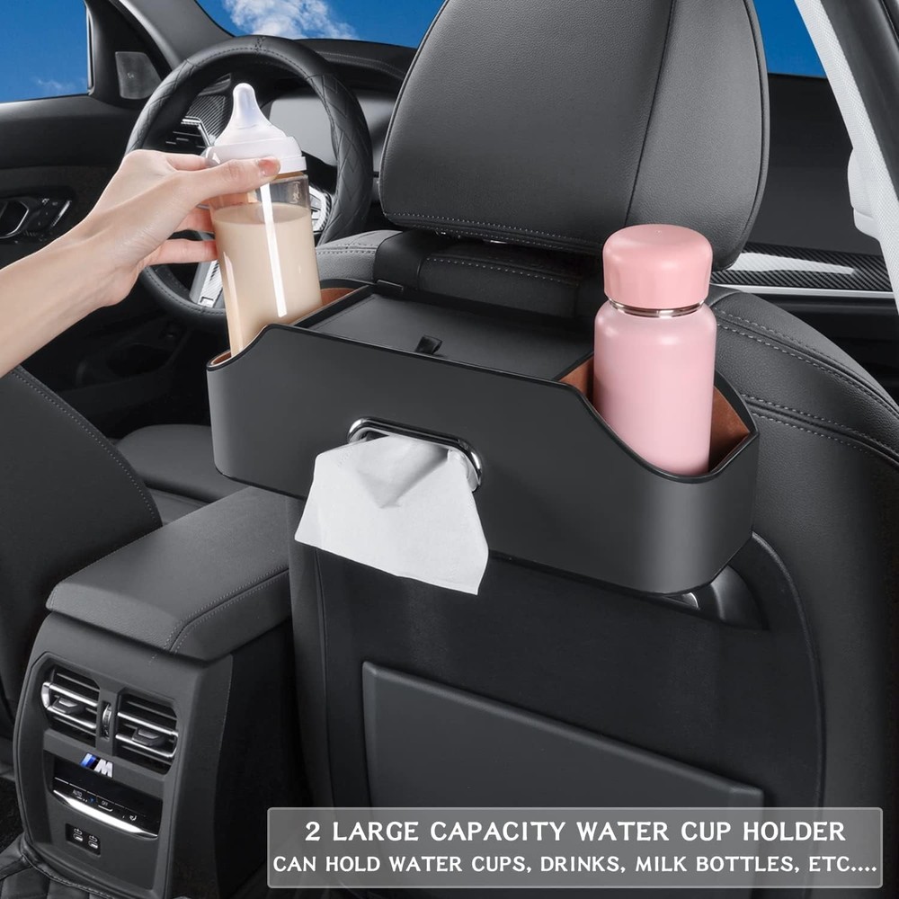 Universal Car Seat Organizer - Cup Holder - Black