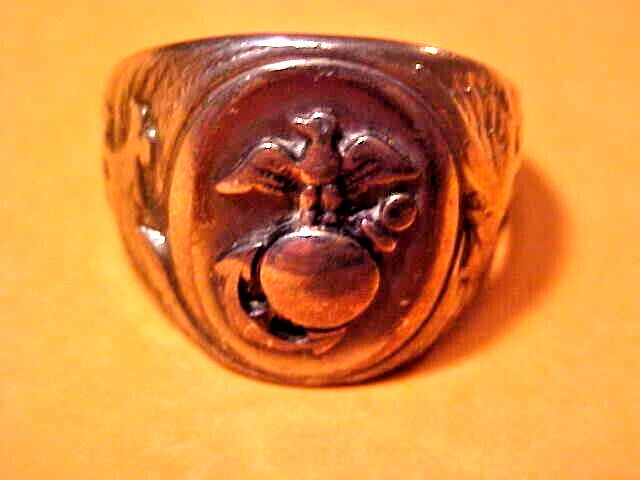 US Marine Corps .925 Sterling Silver Ring Size 10