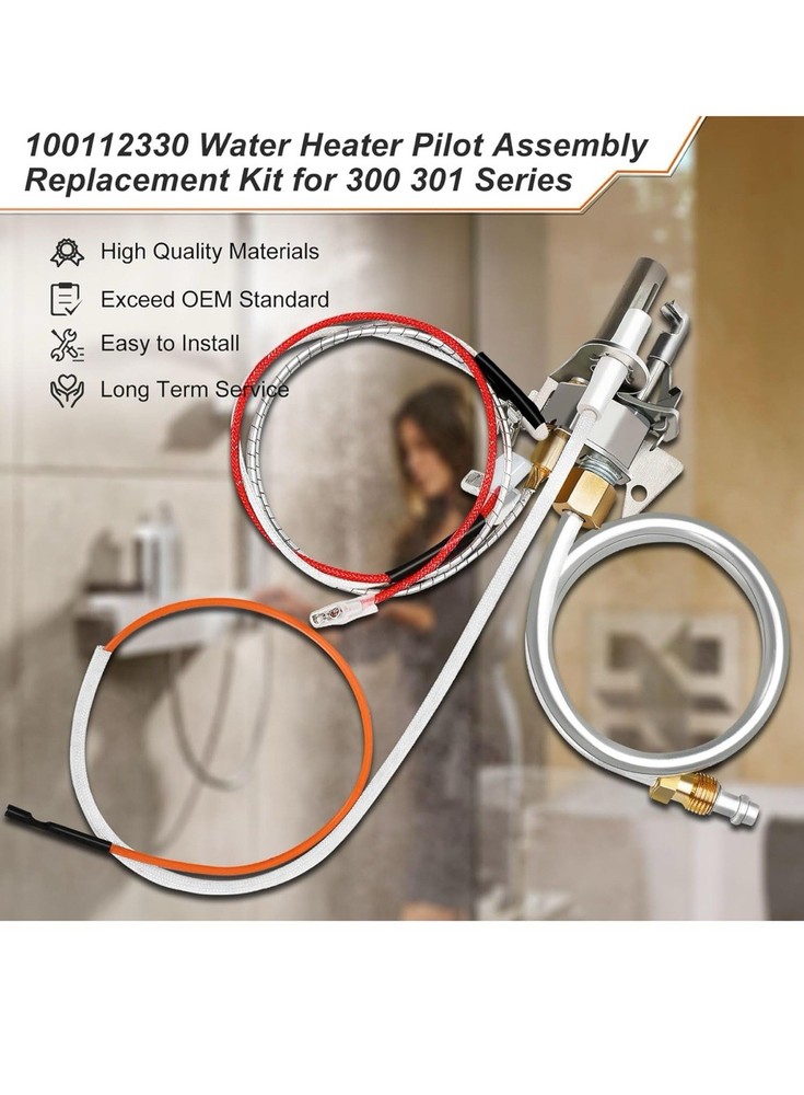 100112330 Water Heater Pilot Assembly for 300 301 Series Whirlpool Water Heater