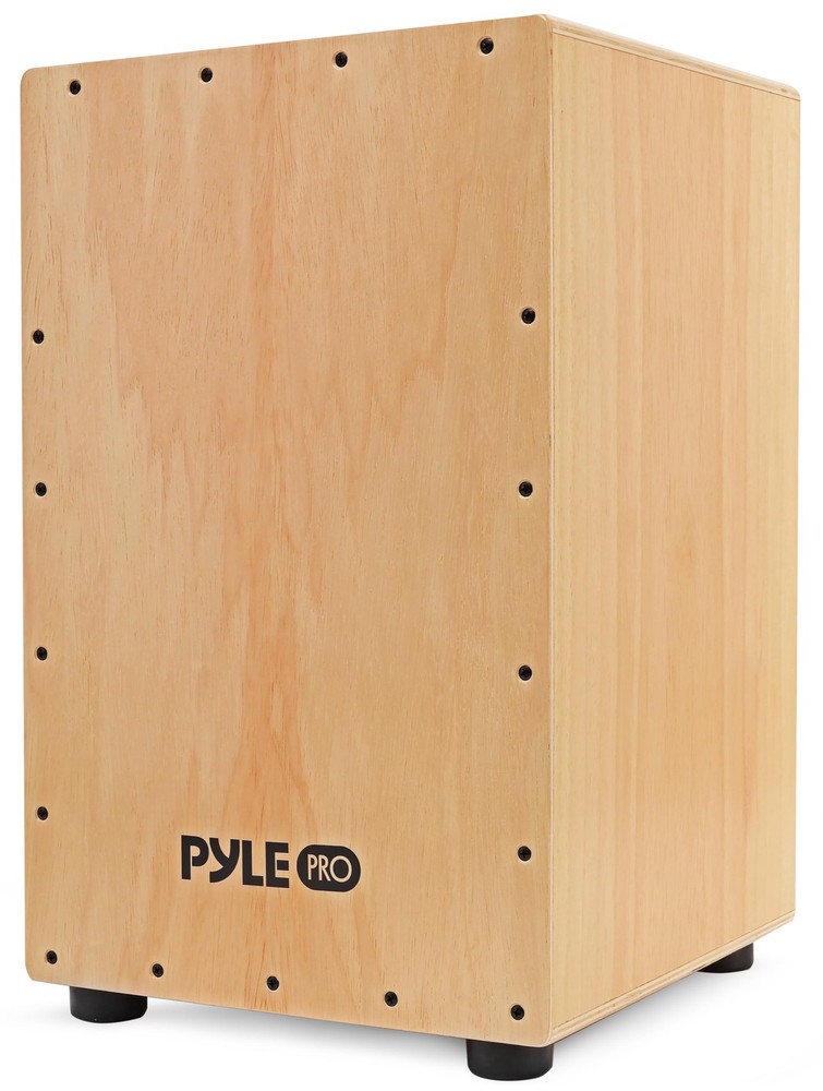 Pyle Cajon-Wooden Percussion Box, with Internal Guitar Strings, Full Size,