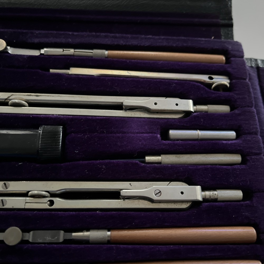 Germany; Gramercy Import Co., Vintage Drafting Set Complete With Case