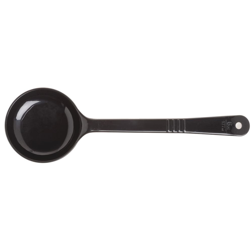 Carlisle Measure Miser 6 oz Black Plastic Solid Long Handle Portion Control