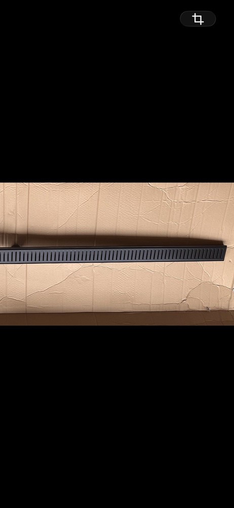 72 Inch Rectangular Matte Black Metal Shower Drain Grate