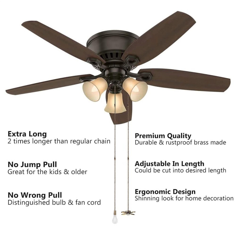 Ceiling Fan Pull Chains 13.6 Inches Fan Pulls 2 Pcs Ceiling Fan Pull Cord Fan Pu