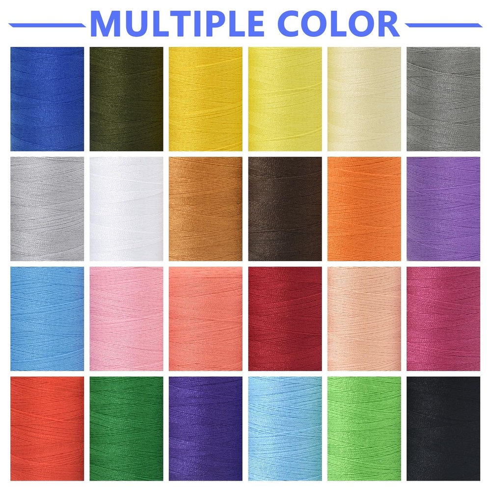 24Pcs Sewing Thread Spools Set 1000 Yards Per Spool Mixed Cotton Threads for ...