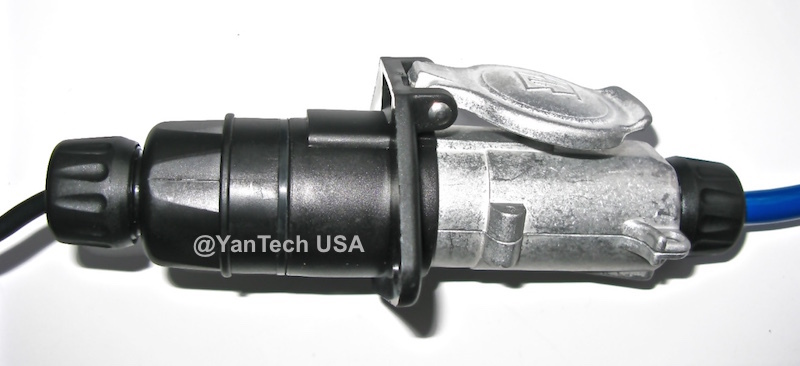 Rear View Trailer Cable Set Backup System Weatherproof 7 Contact Plug - 4 Camera