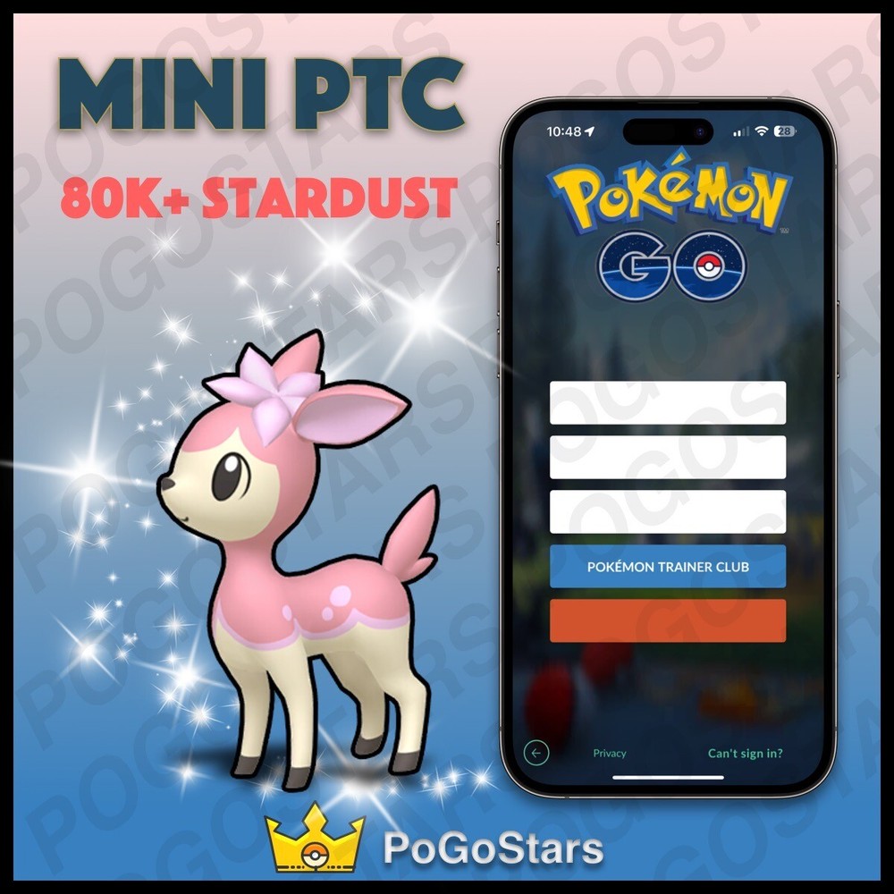Pokémon Go - Shiny Deerling Spring - Mini PTC 80K Stardust✨Read Description✨
