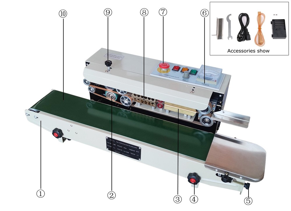 Auto Sealing Machine Continuous Plastic Poly Bag Sealer Horizontal PVC Membrane