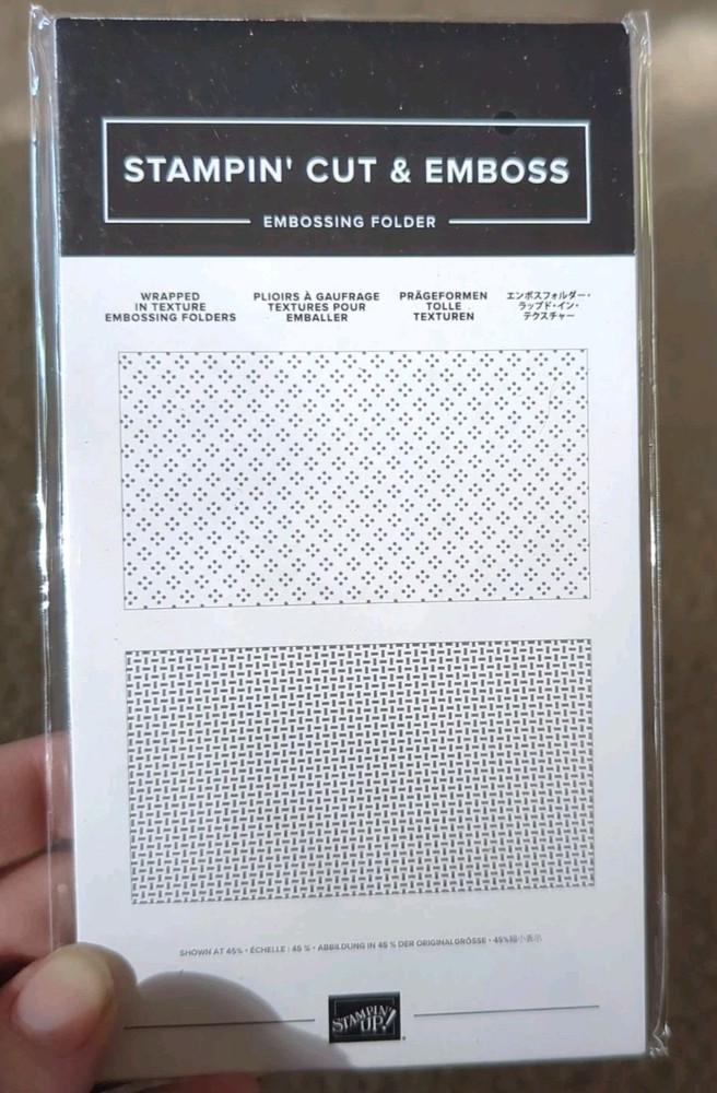 New Stampin Up WRAPPED IN TEXTURE Cut & Emboss Embossing Folder #153574