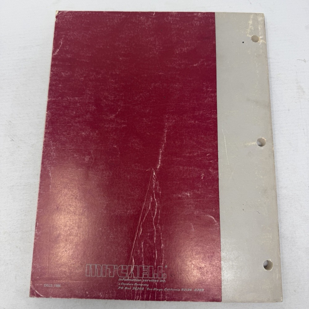 1986 Mitchell Electrical Component Locator Manual