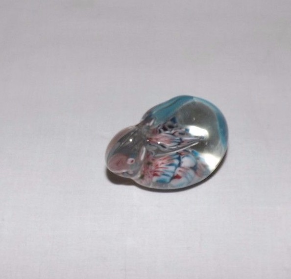 Small 2 1/2" RABBIT Art Glass PAPERWEIGHT