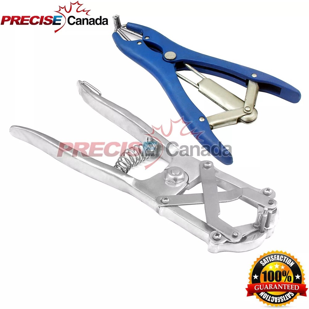 2 Pcs Blue Elastrator Tool Castrator Plier Castrate Cattle Sheep Goats