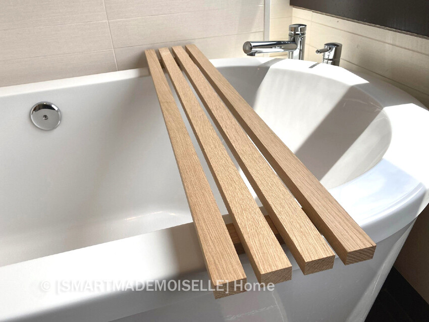 Bathtub wood caddy tray