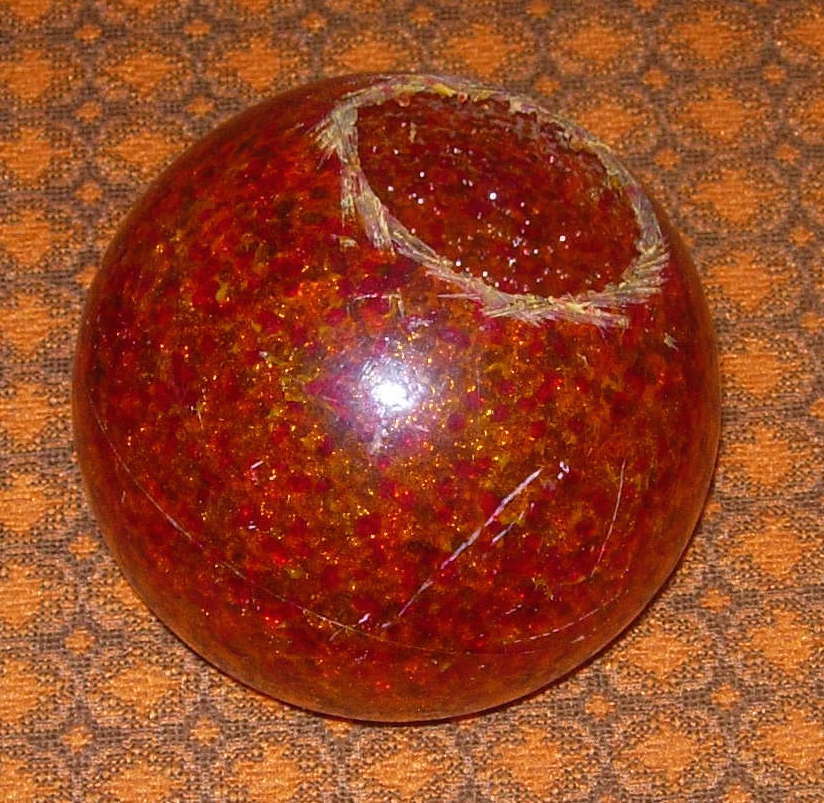 MID-CENTURY MODERN LIGHTOLIER TABLE LAMP STICKERED SPHERE ATOMIC
