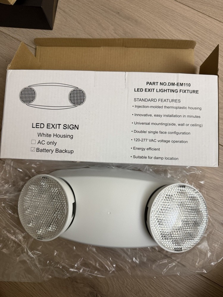 LED Emergency Lights with Battery Backup