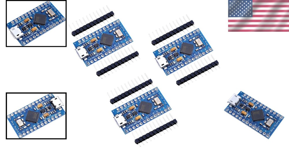 Pro Micro ATmega32U4 5V 16MHz Microcontroller – 3pcs Compact Development Boards
