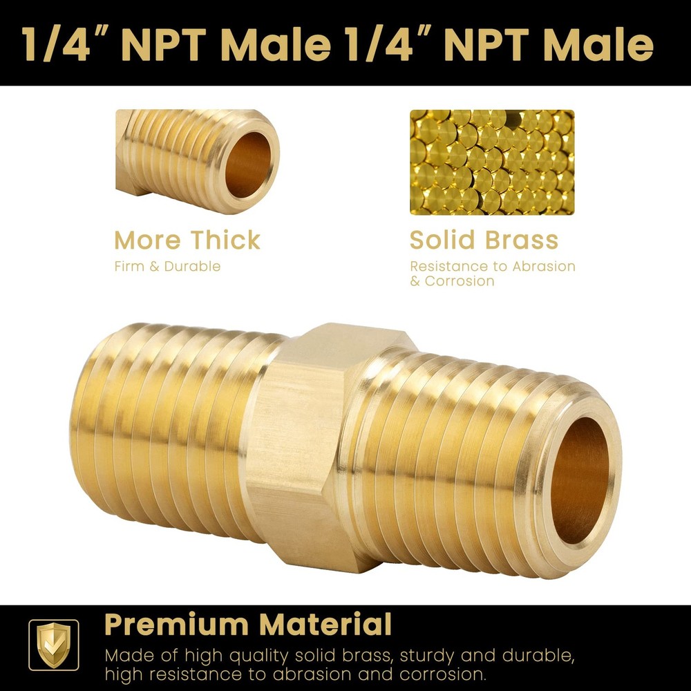 1/4 NPT x (O.D x O.D: 1/2'' x 1/2''), Size is the nominal pipe code, it does...