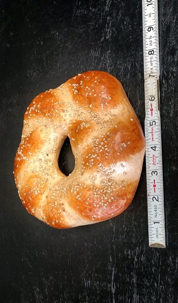 Artificial Sesame Seed Topped Bread Ring Realistic 8"