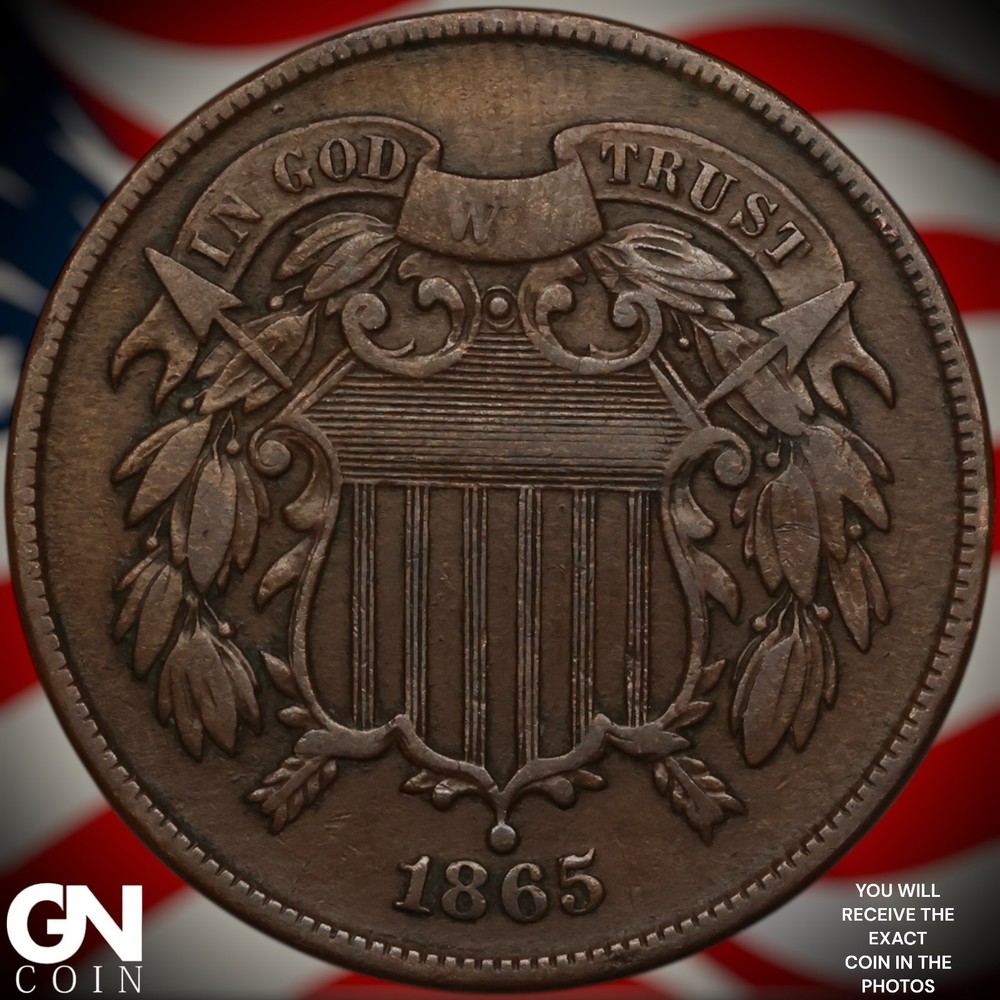 1865 2 Cent Piece A2296