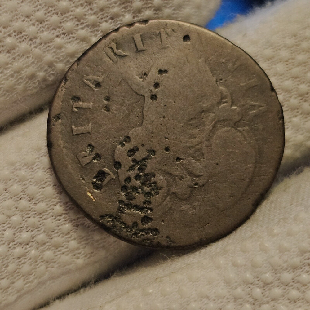 1690's William III Half Penny Double Or Multiple Struck Colonial Error Coin