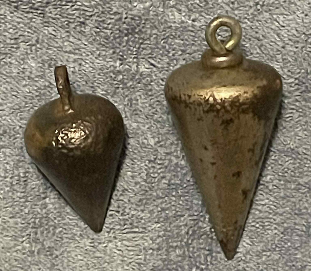 2 Vintage Keen Kutter Plumb Bobs