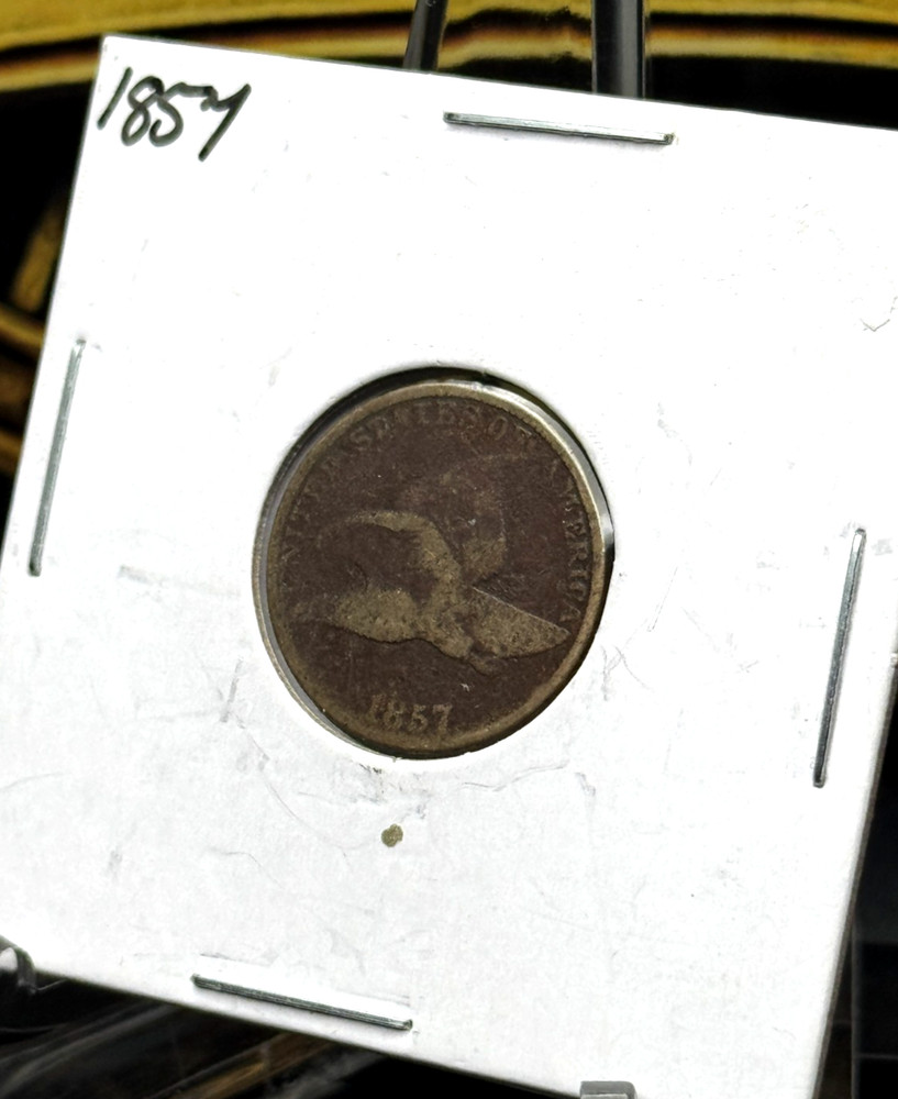 1857 Flying Eagle Cent 🦅 Early Small Cent • Copper-Nickel • Low Grade 🔎