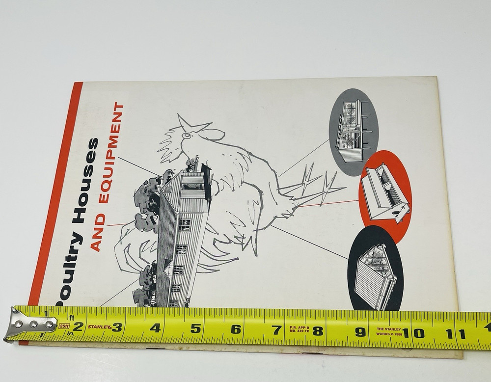 1960 Poultry Brooder Range Laying Shed Barn House Equipment Plans Blueprints