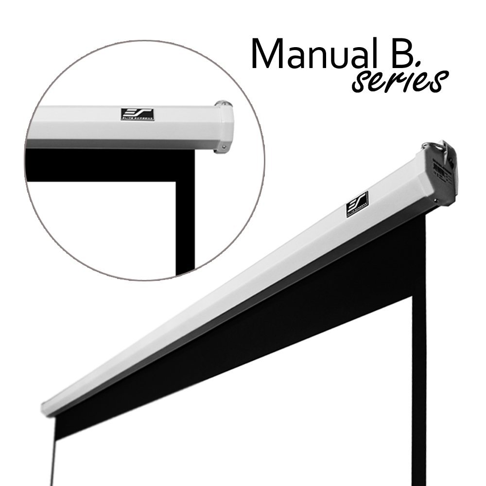 Elite Screens Manual B, 100-INCH 16:9, Manual Pull Down Projector Screen 4K /...