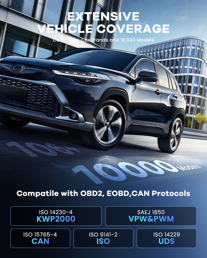 MUCAR 7" Bi-directional Scan Tool Bluetooth OBD2 Scanner Full System Diagnostic