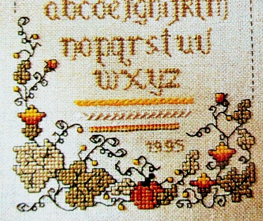 October Eves Poem Autumn Band Sampler CROSS STITCH PATTERNS