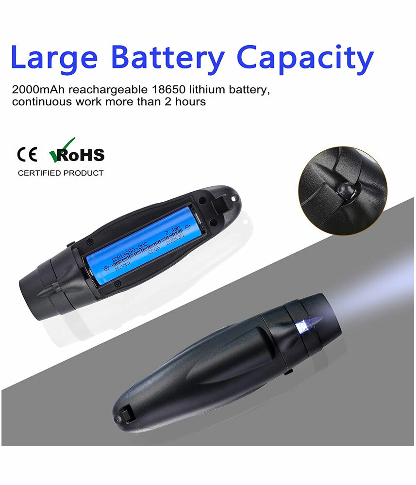 Ukiber 3-Tone Electronic Whistle - USB Rechargeable with emergency flashlight