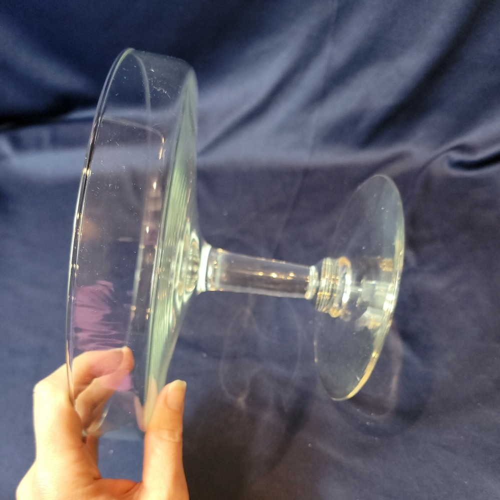 Glass Pedestal Footed Cake Stand Server
