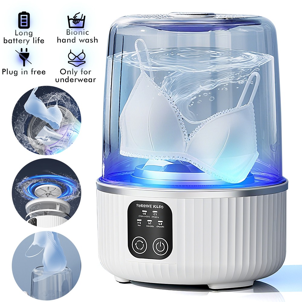 Portable Mini Underwear Compact Washer Machine USB Laundry Cleaner