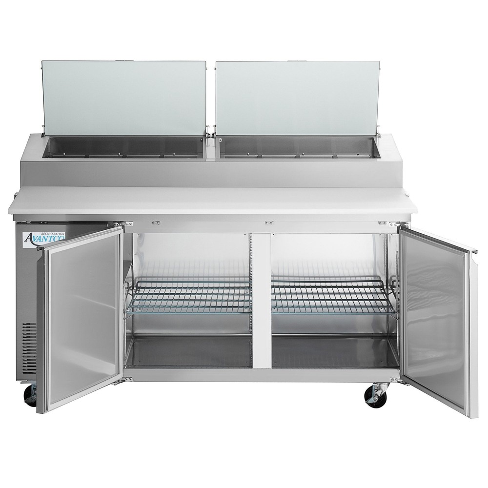 67" 2 Door Refrigerated Pizza Prep Table