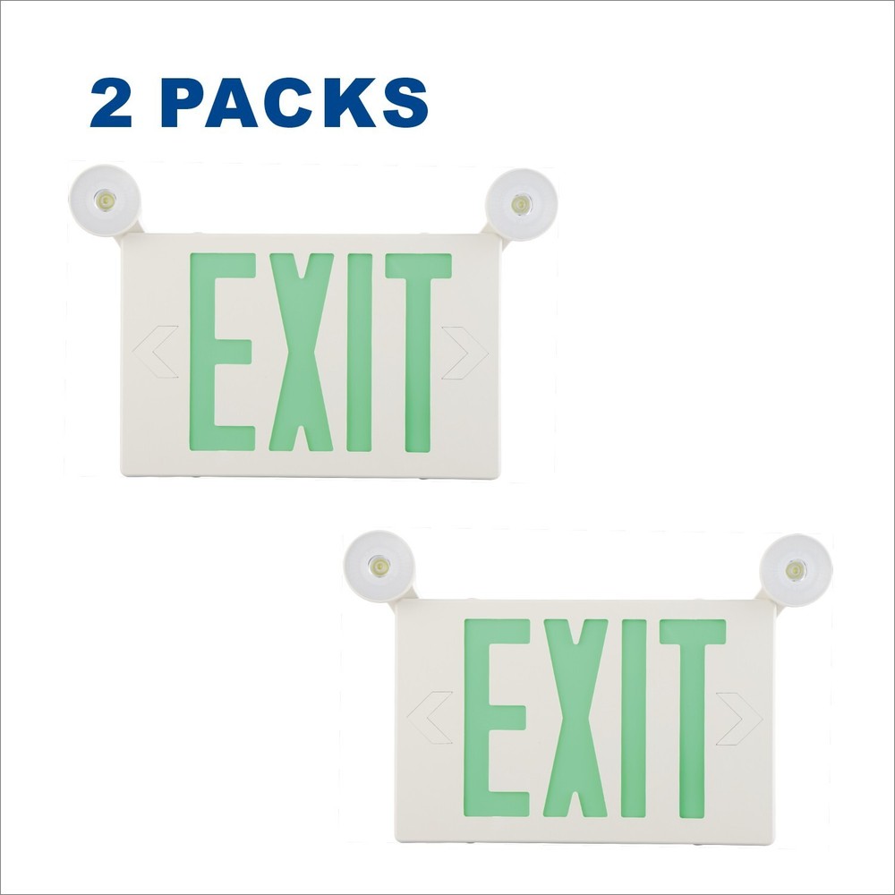 Led 2 Packs Green LED Exit Sign&Emergency Lights Exit Sign Lights Busniess