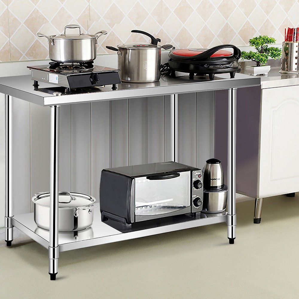 24 x 60 Inches Stainless Steel Work Table Kitchen Prep & Work Table Silver
