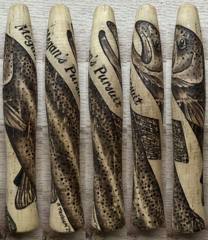 Rainbow Trout Fly Rod Cork Grip
