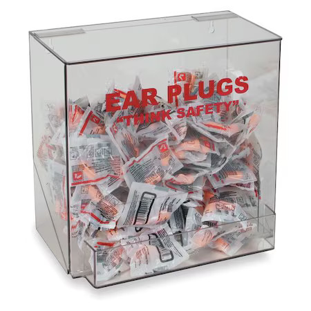 Reusable Ear Plugs With Dispenser, Table Top, Wall Mount, Capacity: 200 Pairs,