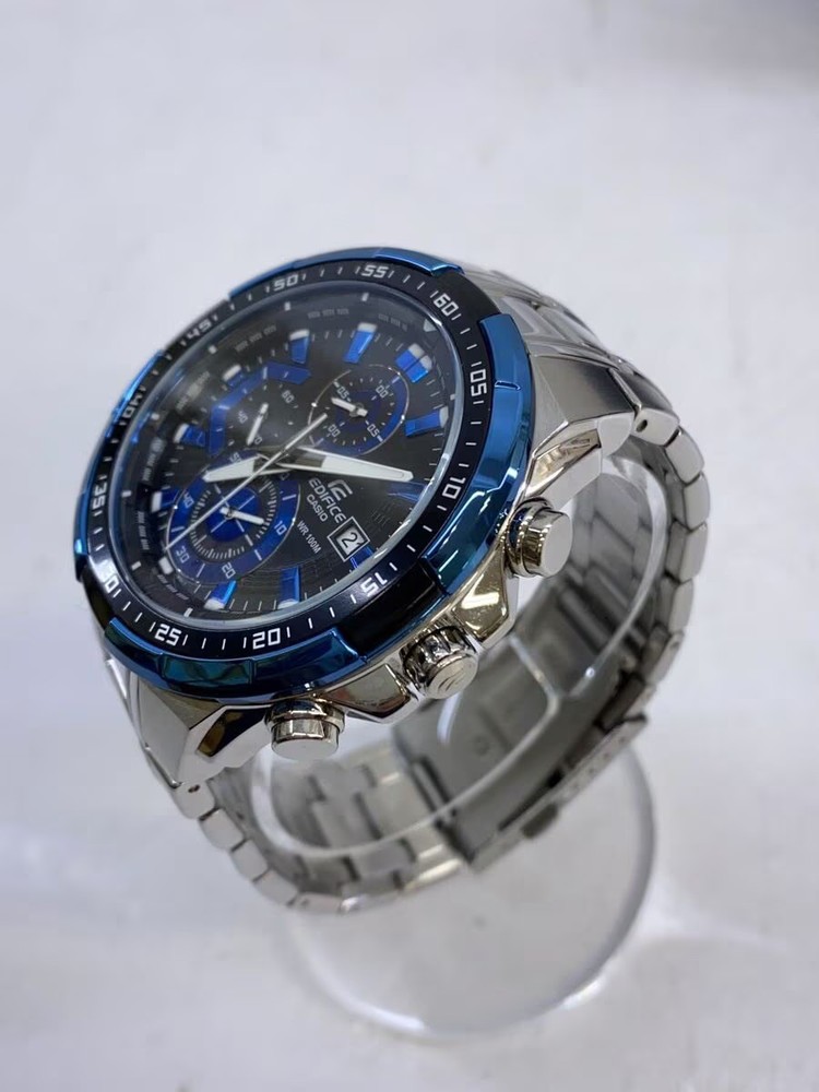 CASIO quartz watch analog NVY SLV EFR 539