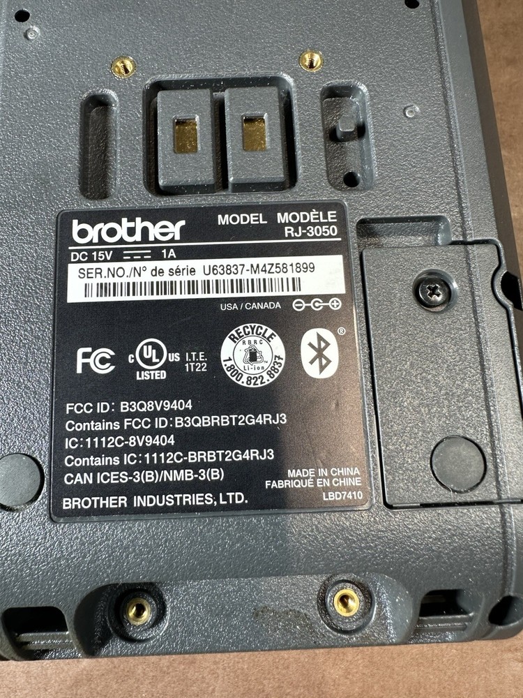 Brother Rugged Jet RJ-3050 UNTESTED Ships Fast!