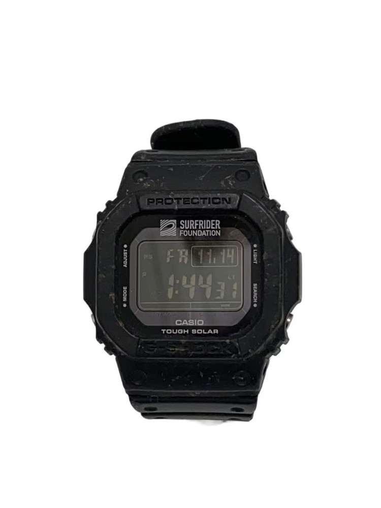 CASIO Solar Wristwatch G SHOCK Rubber Black Black