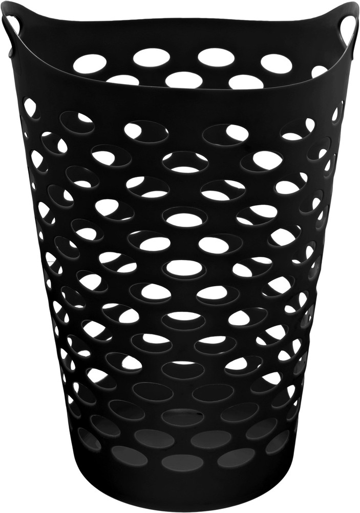 (2 pack) Mainstays Flex Carrying Handles Laundry Hamper, Black