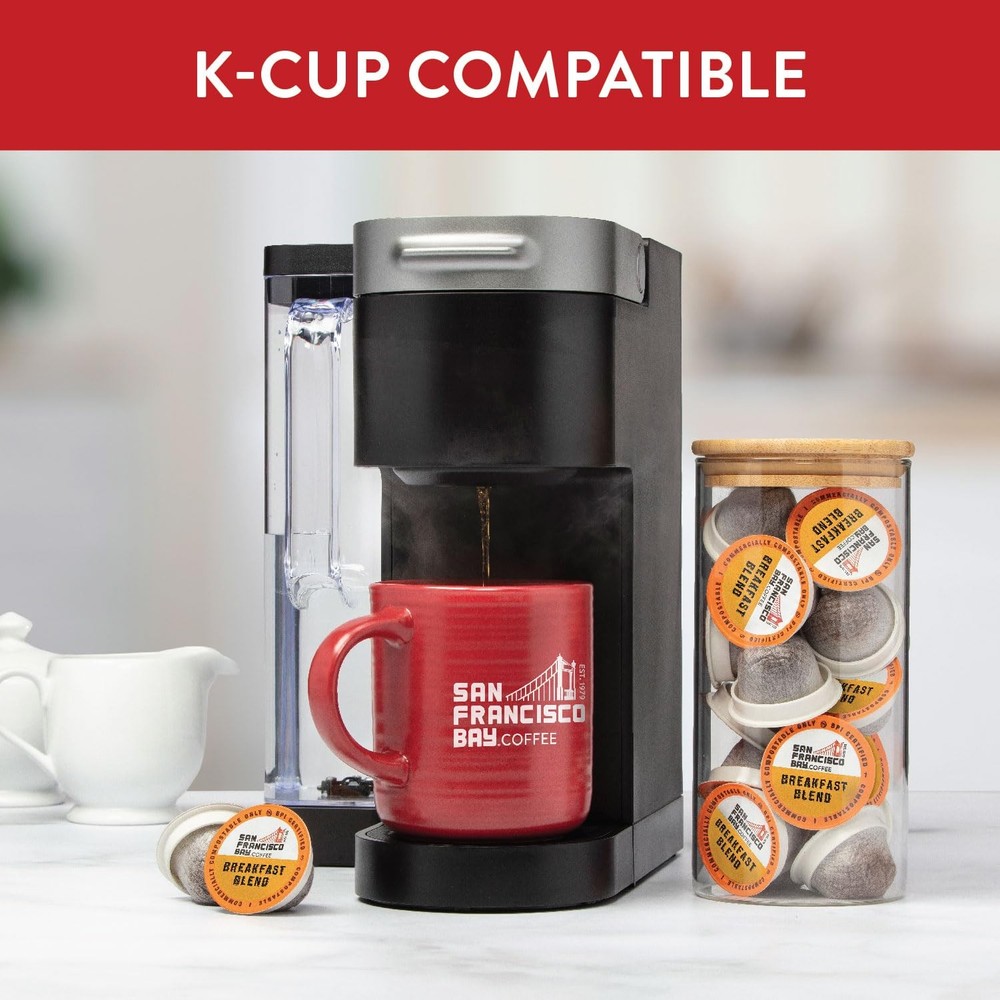 Compostable Coffee Pods - Breakfast Blend, Medium Roast, 36 Ct, K-Cup Compatible