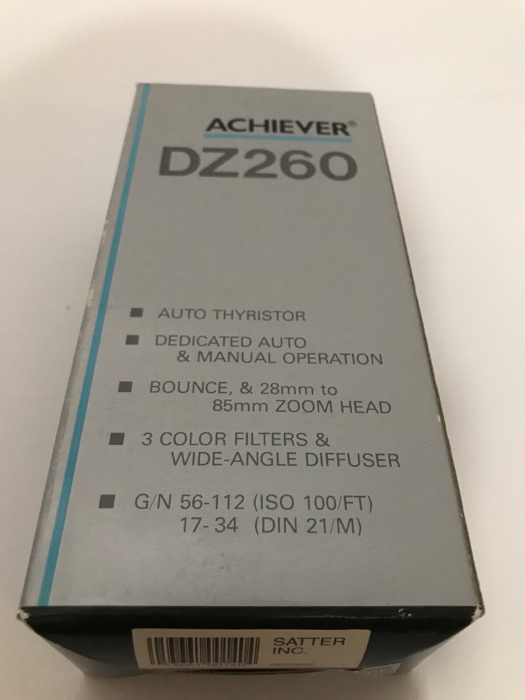 Flash - Achiever DZ260 Thyristor for Canon Camera Manual