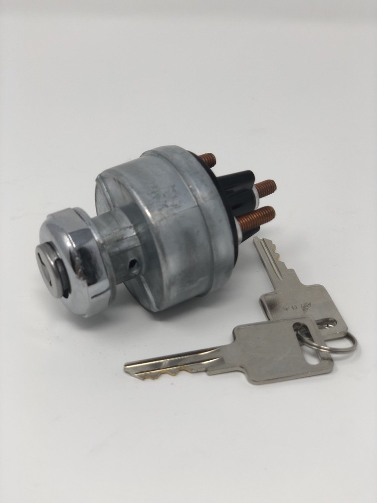 UNIVERSAL IGNITION SWITCH 12-VOLT 2-GM STYLE KEYS 4 POSITION ON OFF START ACC.