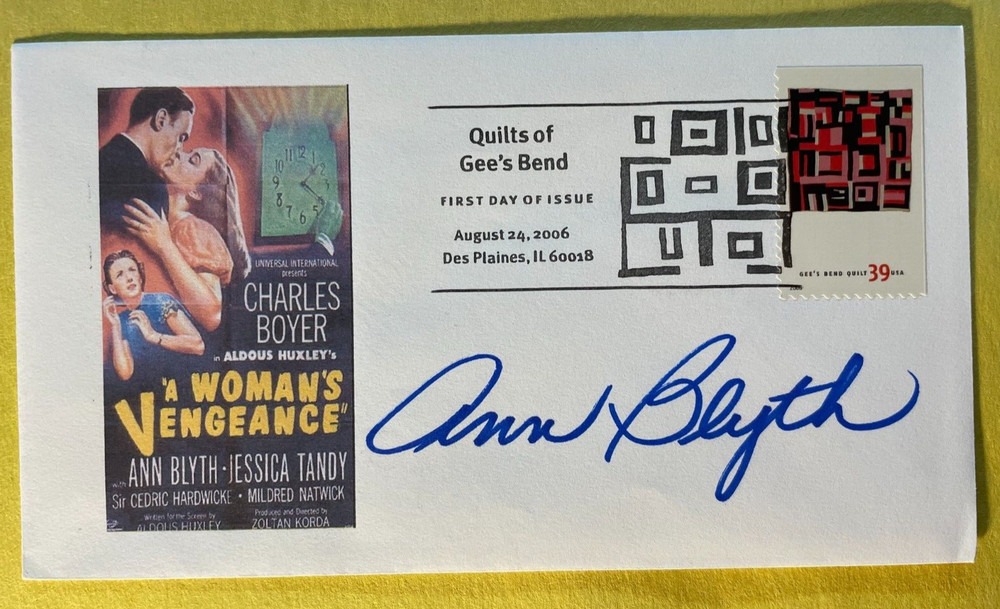 SIGNED ANN BLYTH FDC AUTOGRAPHED FIRST DAY COVER